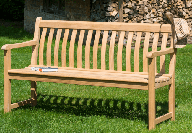 Image of EX-DISPLAY / COLLECTION ONLY - very weathered -Roble Broadfield 5ft FSC Garden Bench from Alexander Rose