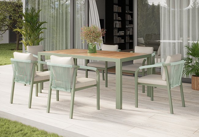 Image of Alexander Rose Genoa 6 Seat Rectangular Dining Set