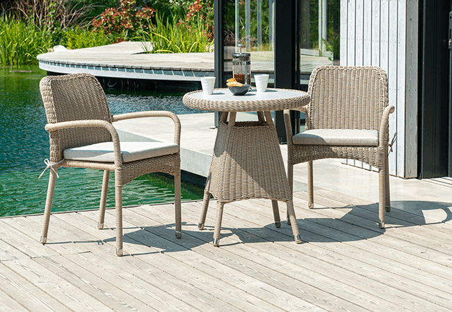 Image of Alexander Rose Hazelmere Stacking Bistro Set
