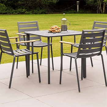Image of Alexander Rose Fresco Flint 4 seat dining set