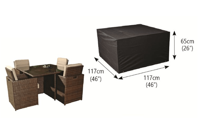 Image of Rattan Modular 4 Seater Furniture Set Cover  - Bosmere M645
