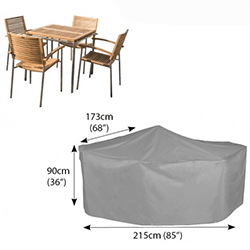 Small Image of Bosmere Thunder Grey Rectangular 4 Seater Cover