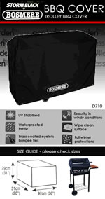 Image of Bosmere Storm Black Trolley BBQ Cover