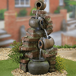 Image of Easy Fountain Flowing Jugs Garden Water Feature