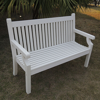 Image of Winawood Sandwick 3 Seat Bench - White - COLLECTION ONLY