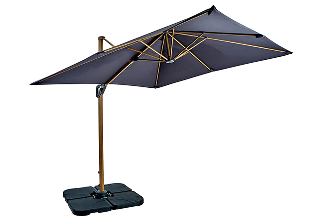 Image of Hartman Aegean Folie 2.5m Square Cantilever Parasol - Dark Grey
