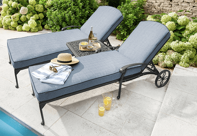 Image of Hartman Amalfi Lounger Duet Set in Antique Grey / Platinum