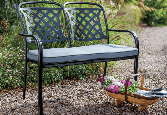 Image of Hartman Berkeley 2 Seater Bench in Antique Grey/Platinum