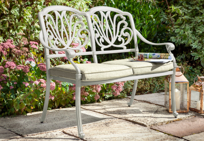 Image of Hartman Amalfi 2 Seat Bench in Maize / Wheatgrass