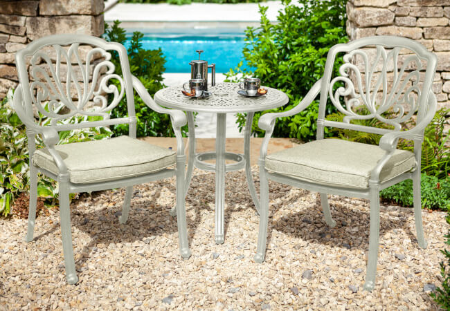 Image of Hartman Amalfi Bistro Set in Maize / Wheatgrass