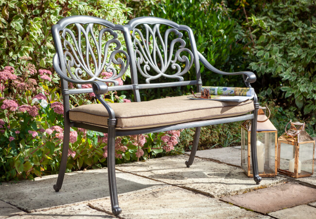 Image of Hartman Amalfi 2 Seat Bench in Bronze / Amber