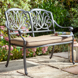 Image of Hartman Amalfi 2 Seat Bench in Bronze / Amber