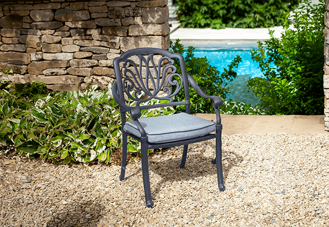 Image of Hartman Amalfi Dining Chair in Antique Grey / Platinum