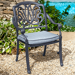 Image of Hartman Amalfi Dining Chair in Antique Grey / Platinum