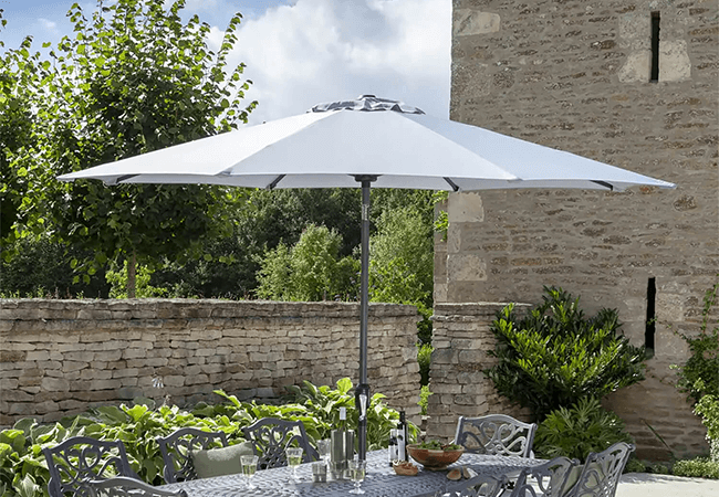 Image of Hartman 3m Traditional Parasol in Platinum
