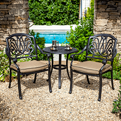 Image of Hartman Amalfi Bistro Set in Bronze / Amber