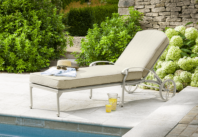 Image of Hartman Amalfi Lounger With Cushion in Maize / Wheatgrass