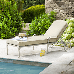Image of Hartman Amalfi Lounger With Cushion in Maize / Wheatgrass