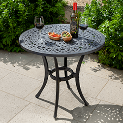 Small Image of Hartman Capri 76cm Bistro Table in Antique Grey