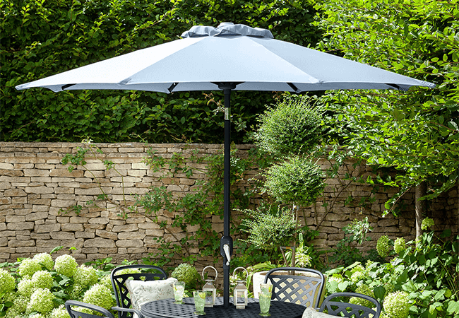 Image of Hartman 2.5m Traditional Parasol in Platinum