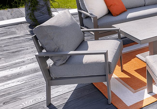 Image of Hartman Rio Lounge Chair in Taupe and Pewter