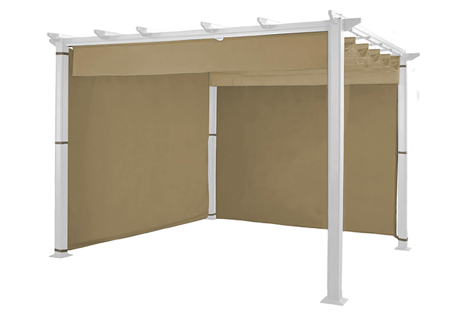 Image of Hartman Roma 3x3 Pergola Side Curtains in Caramel