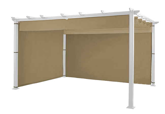 Image of Hartman Roma 4x3 Pergola Side Curtains in Caramel
