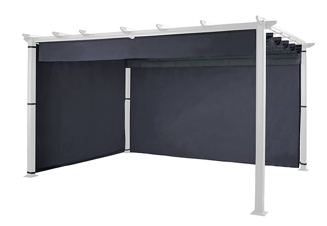 Image of Hartman Roma 4x3 Pergola Side Curtains in Grey