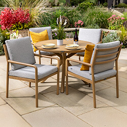 Small Image of Hartman Sahara 4 Seat round Dining Set - NO PARASOL