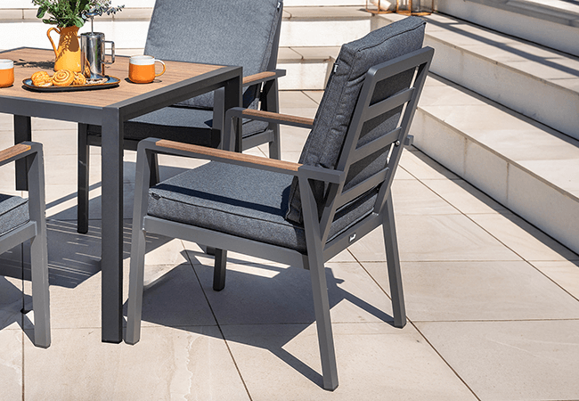 Image of Hartman Sonas Dining Chair with Cushions in Matt Xerix / Harris