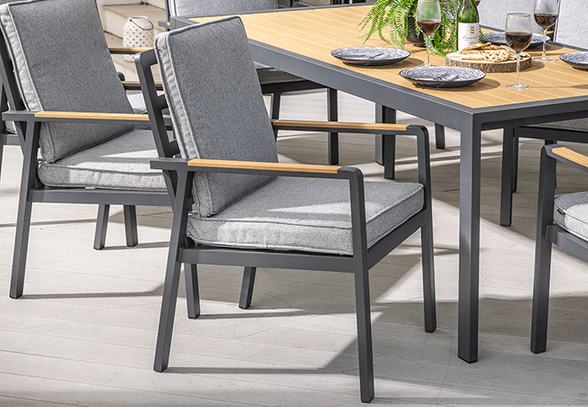 Image of Hartman Sonas Dining Chair with Cushions in Matt Xerix / Haze