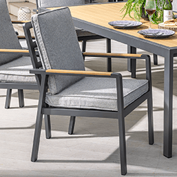 Image of Hartman Sonas Dining Chair with Cushions in Matt Xerix / Haze