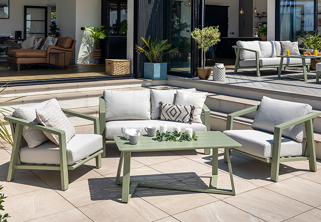 Image of Hartman Alora 2 Seat Sofa Lounge Set in Sage / Moon