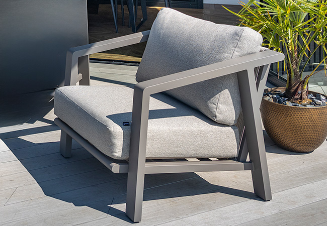 Image of Hartman Alora Lounge Chair in Taupe / Moon