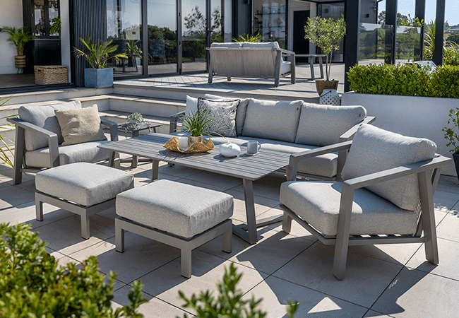 Image of Hartman Alora 3 Seat Sofa Lounge Set in Taupe / Moon