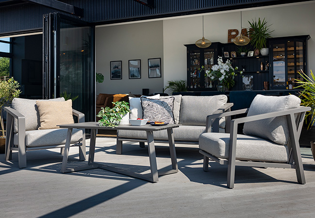 Image of Hartman Alora 2 Seat Sofa Lounge Set in Taupe / Moon