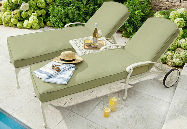Image of Hartman Amalfi Lounger Duet Set in Maize / Wheatgrass