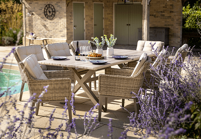 Image of Hartman Arley 8 Seater Weave Rectangular Dining Set