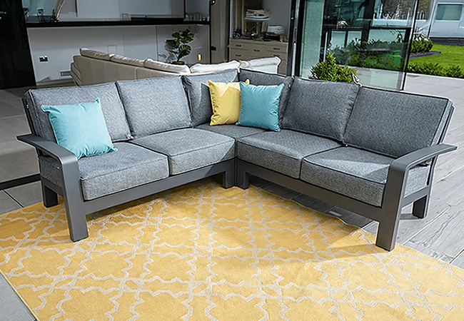 Image of EX DISPLAY / COLLECTION ONLY Hartman Aurora Square Corner Sofa ONLY Matt Xerix/Zenith