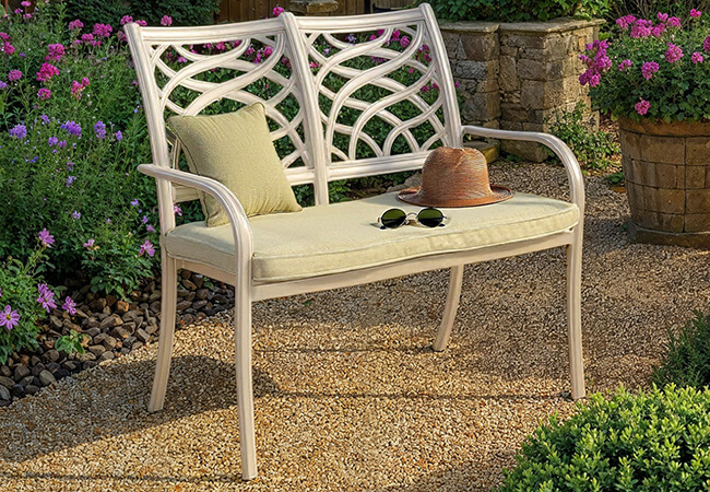 Image of Hartman Buxton High Back Bench in Maize / Wheatgrass