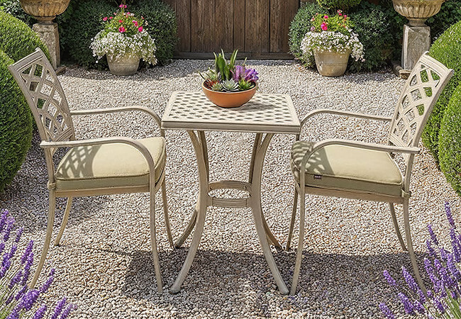 Image of Hartman Buxton Bistro Set in Maize / Wheatgrass