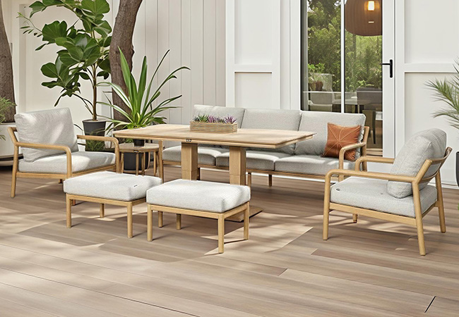 Image of Hartman Sahara 3 Seat Sofa Lounge Set with Adjustable Table