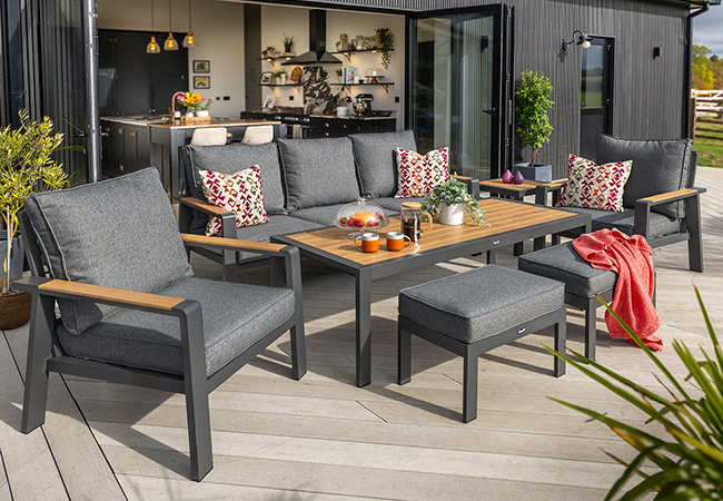 Image of Hartman Sonas 3 Seat Lounge Set in Matt Xerix / Harris