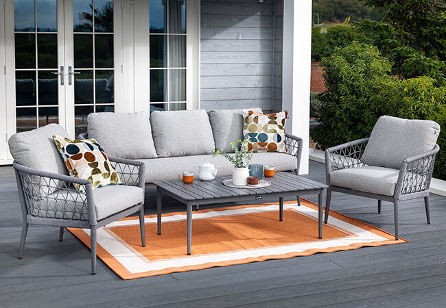 Image of Hartman Tierra 3-Seat Lounge Set in Oyster and Haze