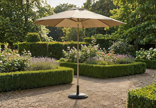 Image of Hartman 3m Traditional Parasol in Antique Moss/Wheatgrass