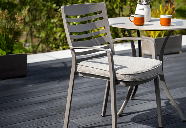 Image of Hartman Lyra Dining Chair with Cushion in Crimini / Moon