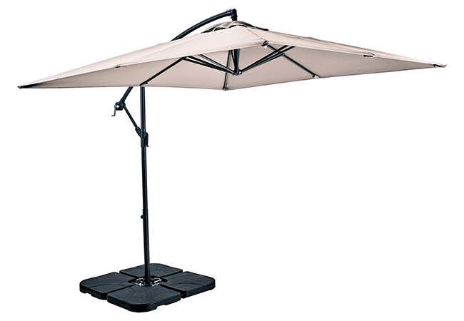 Image of Hartman Mediterranean 2.5m Square Cantilever Parasol - Grey/Dove