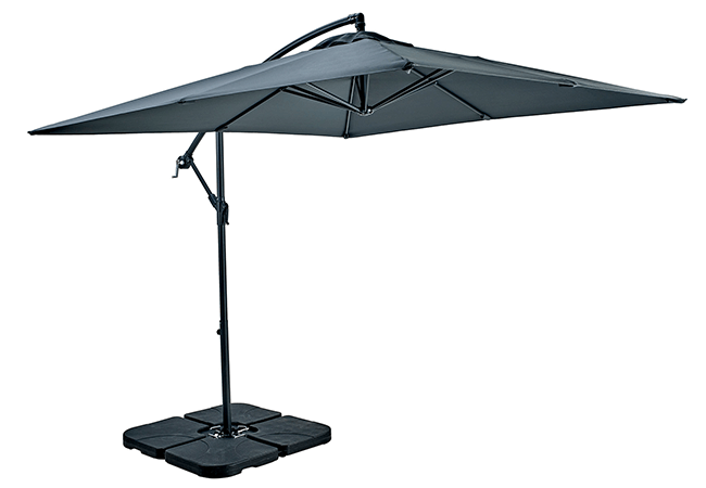 Image of Hartman Mediterranean 2.5m Square Cantilever Parasol - Grey
