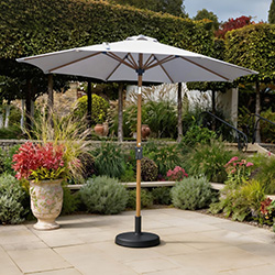 Image of Hartman Luxe Round 3m Parasol - Larch Folie / Moon
