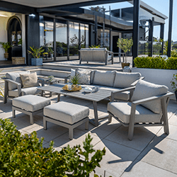 Small Image of Hartman Alora 3 Seat Sofa Lounge Set in Taupe / Moon